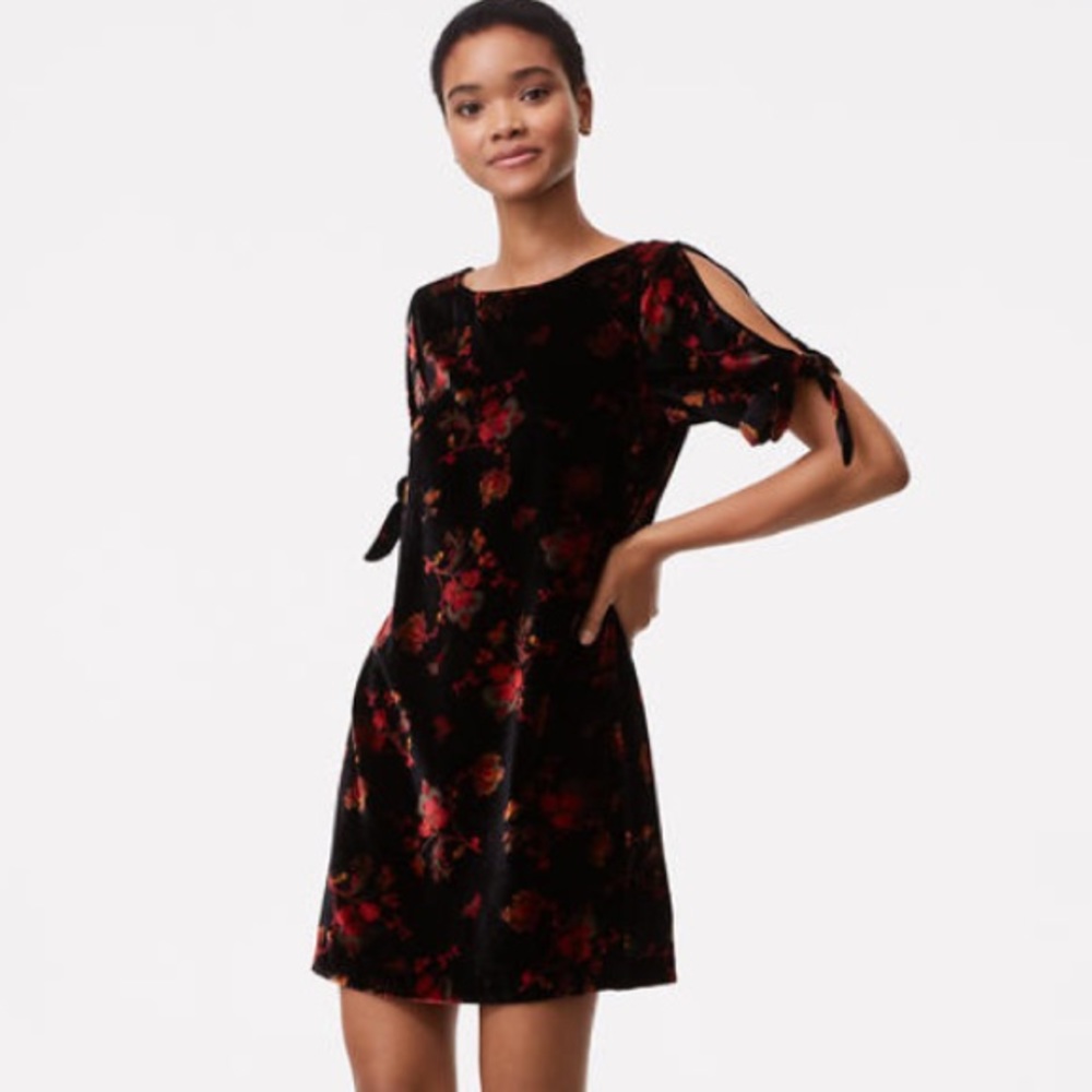 Velvet Cold Shoulder Dress
